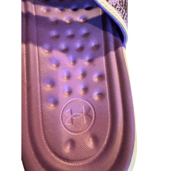Under Armour Womens Purple Slide Sandals Sisterhood is Power Size 6 - Picture 8 of 10